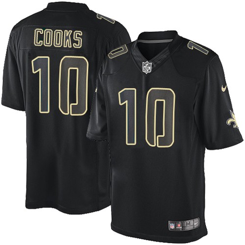 Men's Limited Brandin Cooks Nike Jersey Black - #10 Impact NFL New Orleans Saints